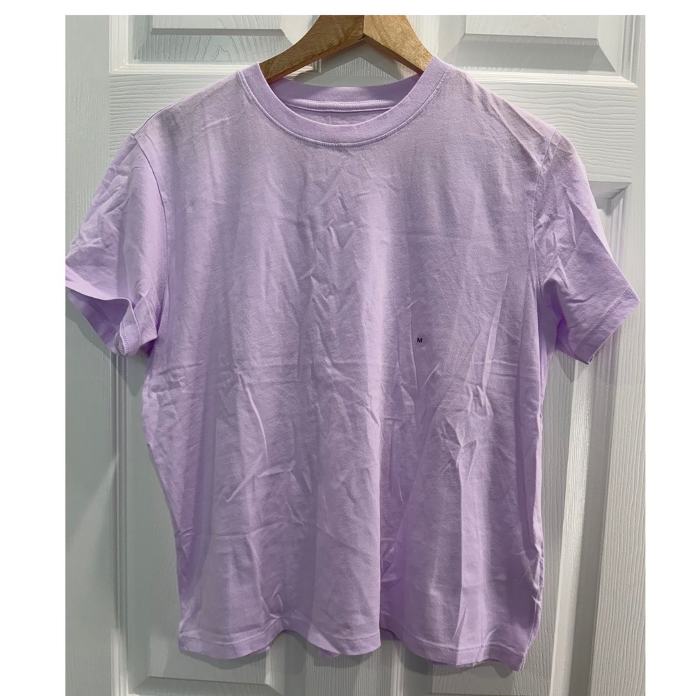 American Eagle Lavender Purple Cotton Crew Neck Short Sleeve T-Shirt Size M NEW